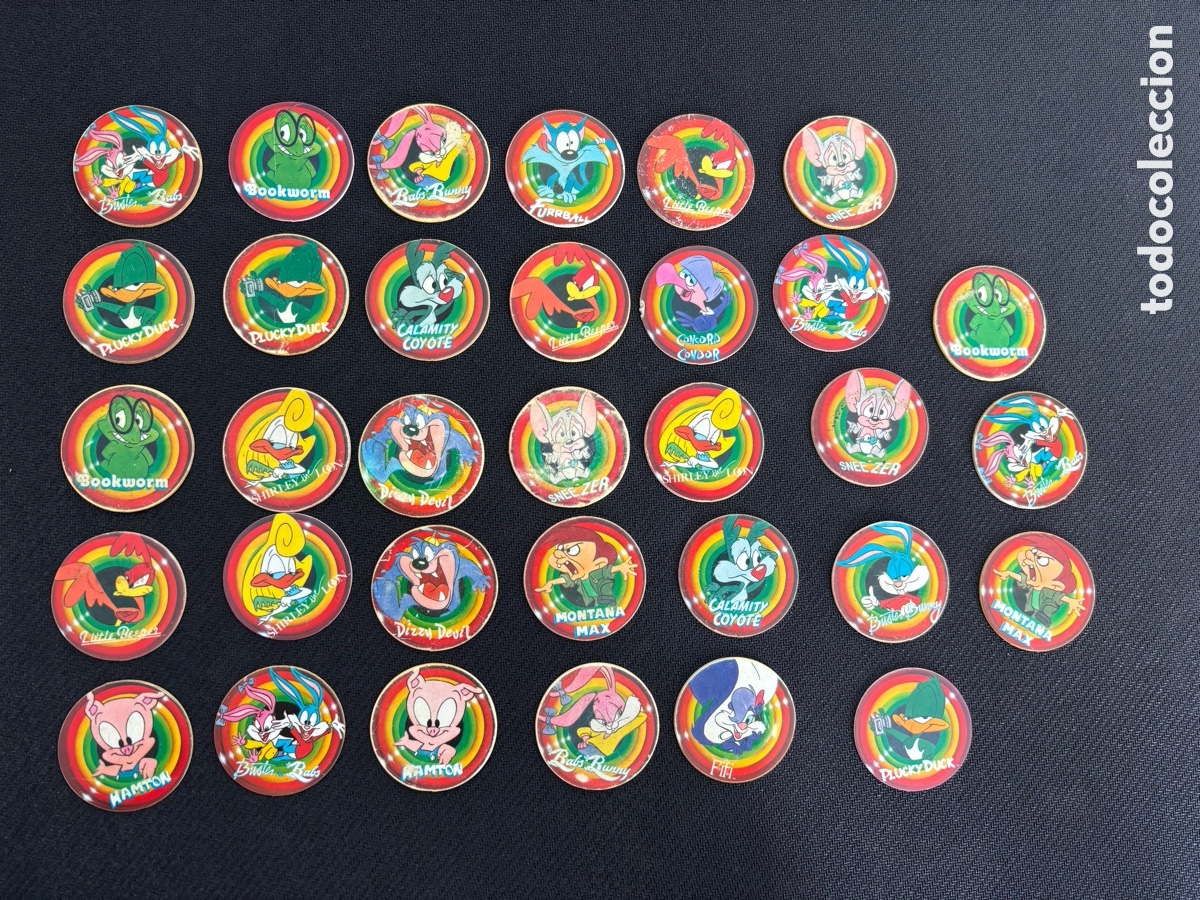 Juguetes antiguos y Juegos de colecci&oacute;n: Lote 33 Mega tazo tiny toon Matutano looney toon