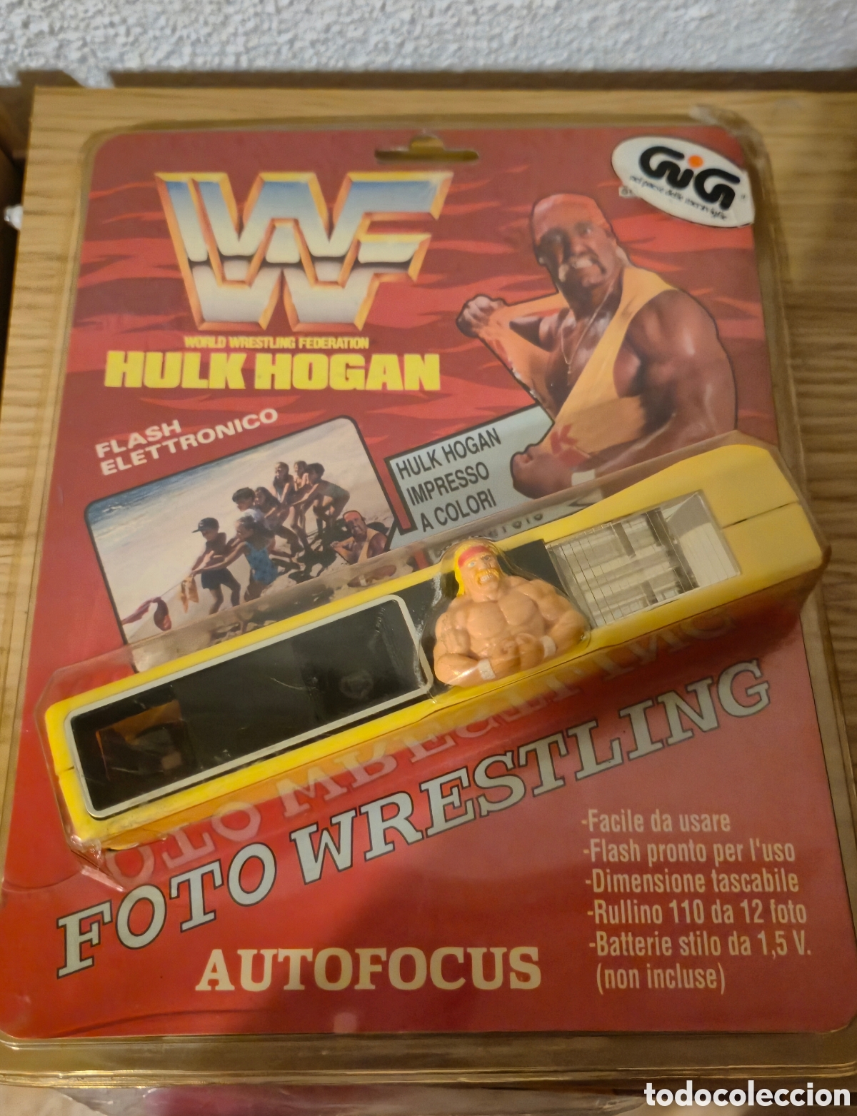 Juguetes antiguos y Juegos de colecci&oacute;n: Antigua c&aacute;mara de fotos de Hulk Hogan A&ntilde;os 90 wrestler wwf catch, lucha libre. original &Eacute;poca Pre