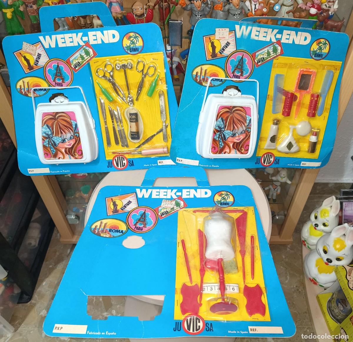 Juguetes antiguos y Juegos de colecci&oacute;n: Ocasion ! 3 blisters Maletin y accesorios Enfermer&iacute;a , Peluquer&iacute;a y Costura Juvicsa a&ntilde;os 70