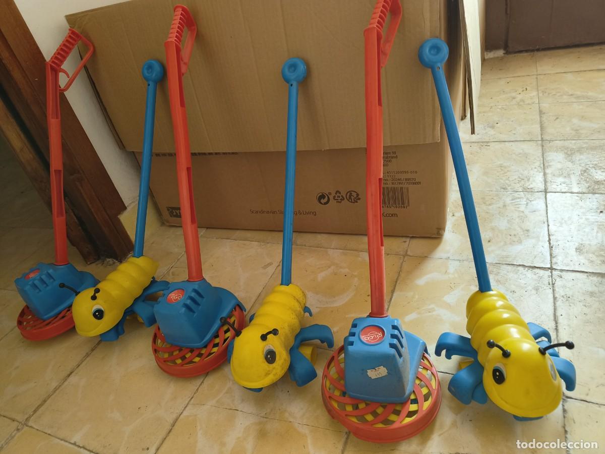 Juguetes antiguos y Juegos de colecci&oacute;n: Ocasion ! lote 6 Correpasillos Desbrozadoras + gusanos RICO a&ntilde;os 80 molinillo juguetes de arrastre