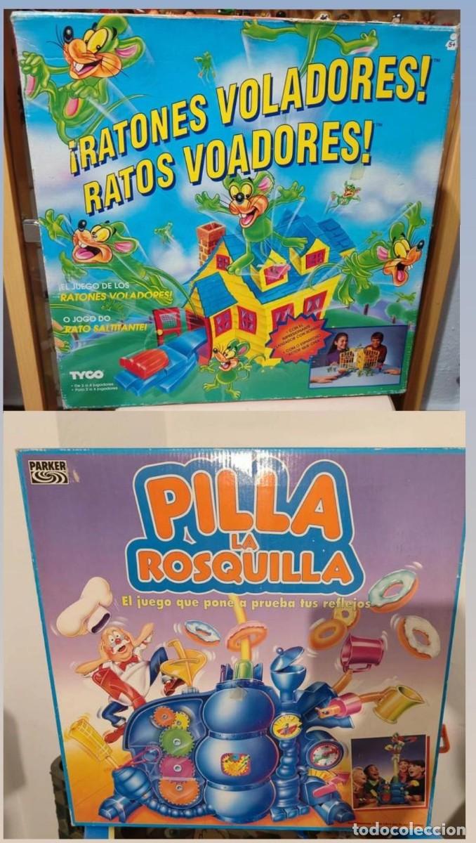 Juguetes antiguos y Juegos de colecci&oacute;n: 2 antiguos juegos de mesa a estrenar Pilla Rosquilla y Ratones Voladores a&ntilde;os 90