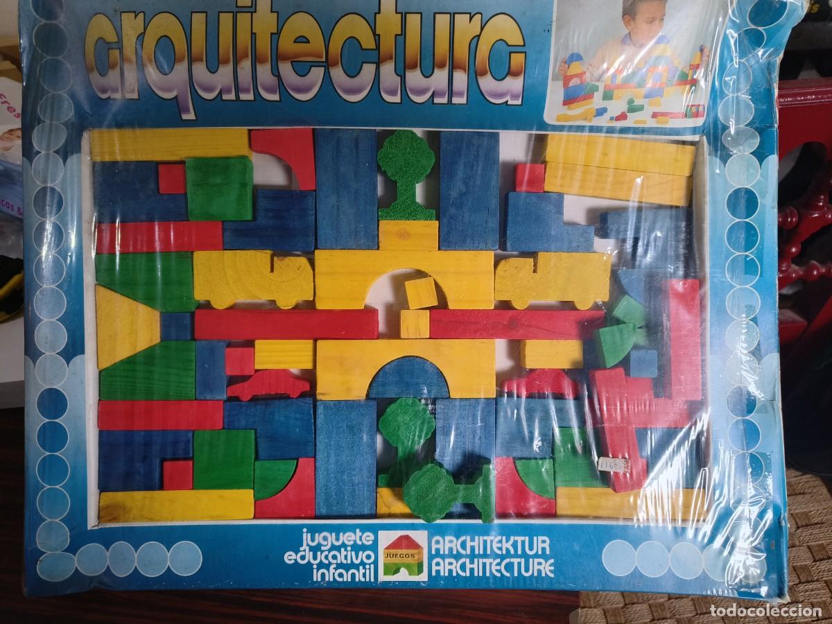 Juguetes antiguos y Juegos de colecci&oacute;n: Ocasion coleccionistas ! Antiguo y mitico juego piezas de madera vintage a&ntilde;os 80 Arquitectura
