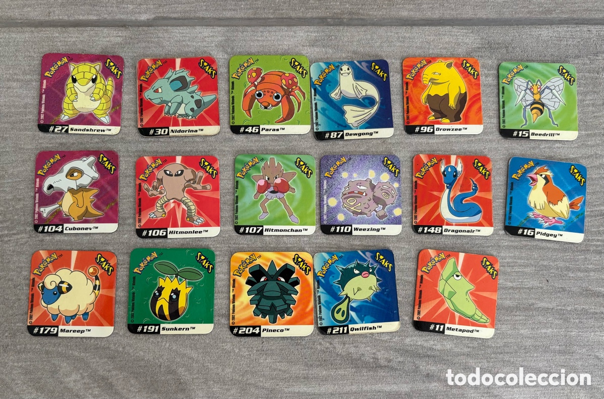 Juguetes antiguos y Juegos de colecci&oacute;n: Pokemon staks 2002 nintendo lote o por separado