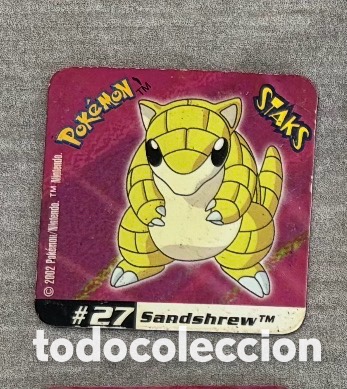 Juguetes antiguos y Juegos de colecci&oacute;n: Pokemon staks nintendo 2002 sandshrew 27