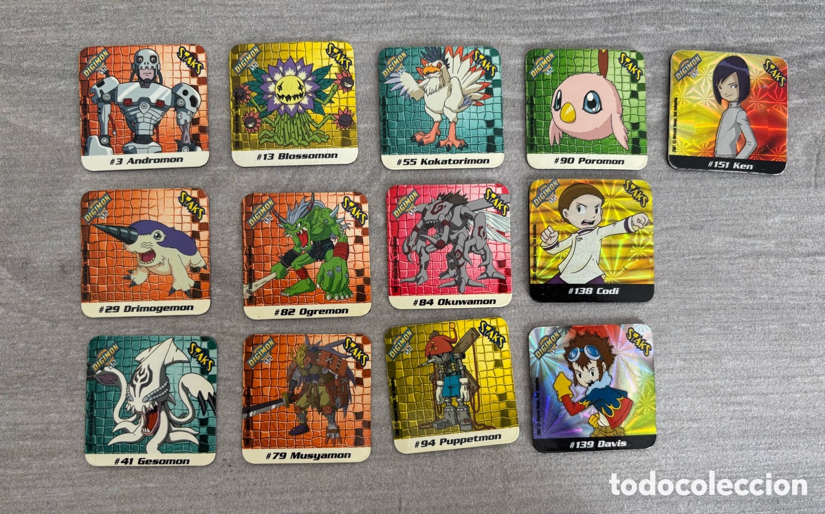 Juguetes antiguos y Juegos de colecci&oacute;n: Lote 13 staks digimon im&aacute;n