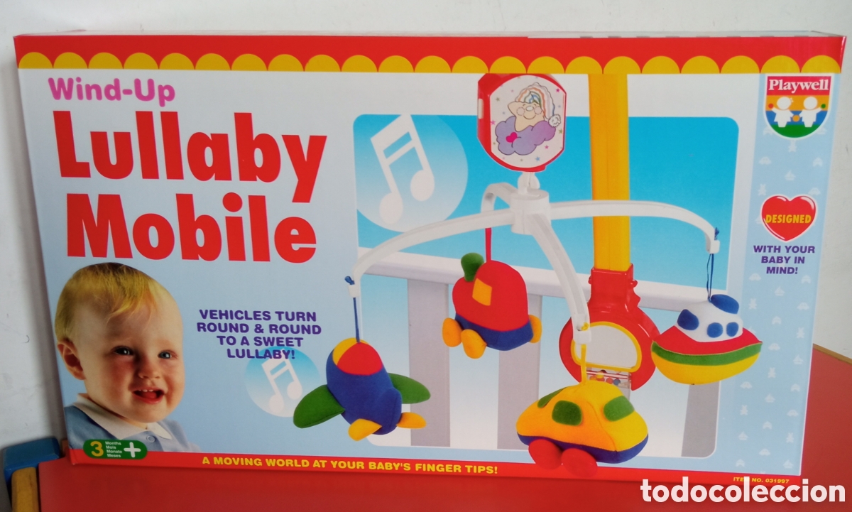 Juguetes antiguos y Juegos de colecci&oacute;n: M&Oacute;VIL PARA CUNA BEB&Eacute;S A CUERDA RESORTE.VEH&Iacute;CULOS DE TELA.PLAYWELL 90'S.CAJA SIN ABRIR.
