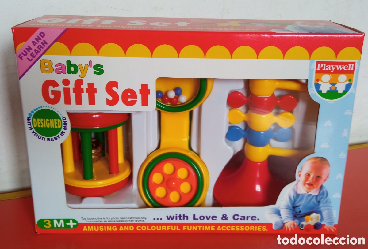 Juguetes antiguos y Juegos de colecci&oacute;n: CONJUNTO DE 3 SONAJEROS ACTIVIDADES BEB&Eacute;S.PLAYWELL 90'S.CAJA SIN ABRIR