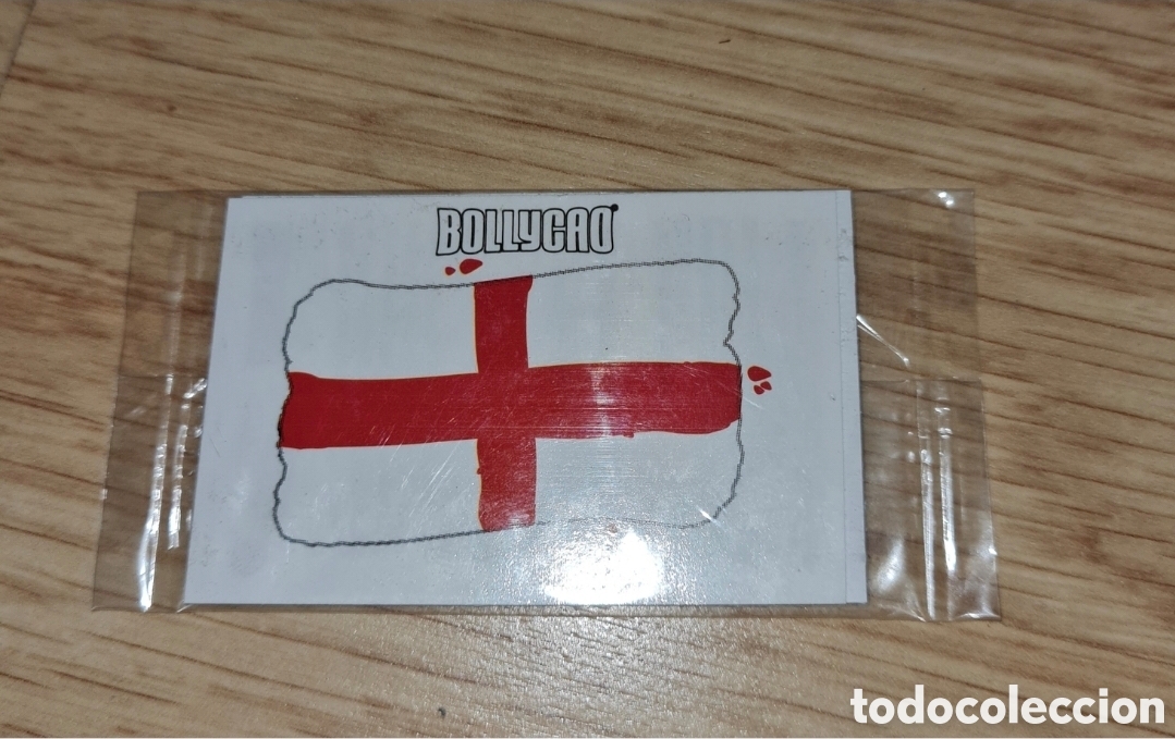 Juguetes antiguos y Juegos de colecci&oacute;n: Pegatina o tatuaje tattoo Bollicao Bollycao f&uacute;tbol bandera precintado nuevo