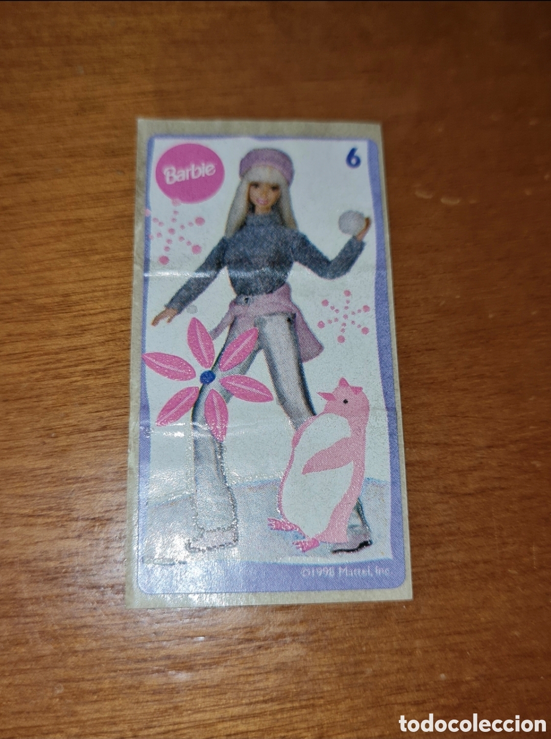 Juguetes antiguos y Juegos de colecci&oacute;n: Cromo pegatina antigua chicles Barbie kiosko (bol 4)