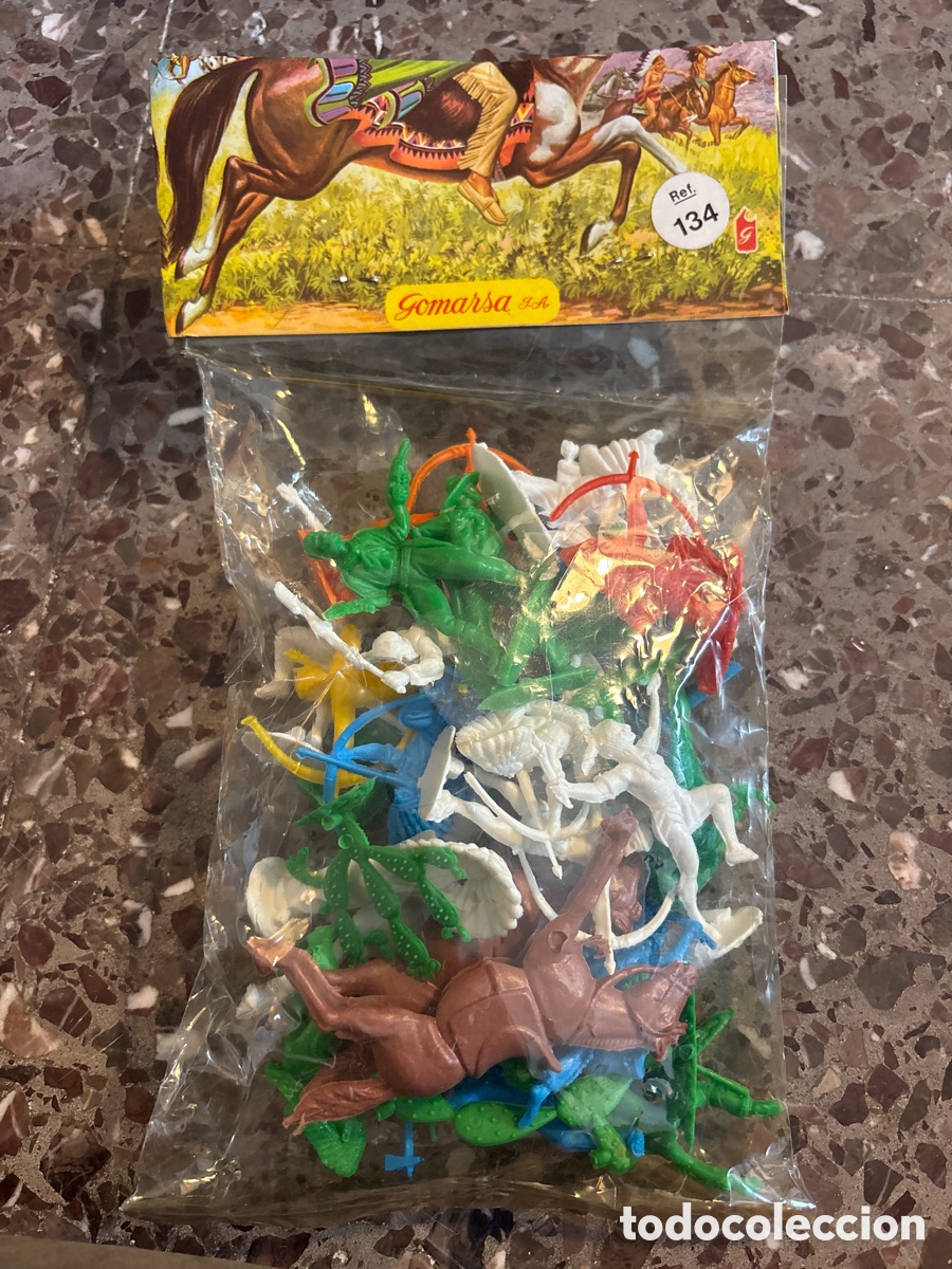 Antique Toys and Collectible Games: Bolsa Indios y Vaqueros GOMARSA - Ref. 134 - Serie Oeste - Sin Abrir - A&ntilde;os 70/80