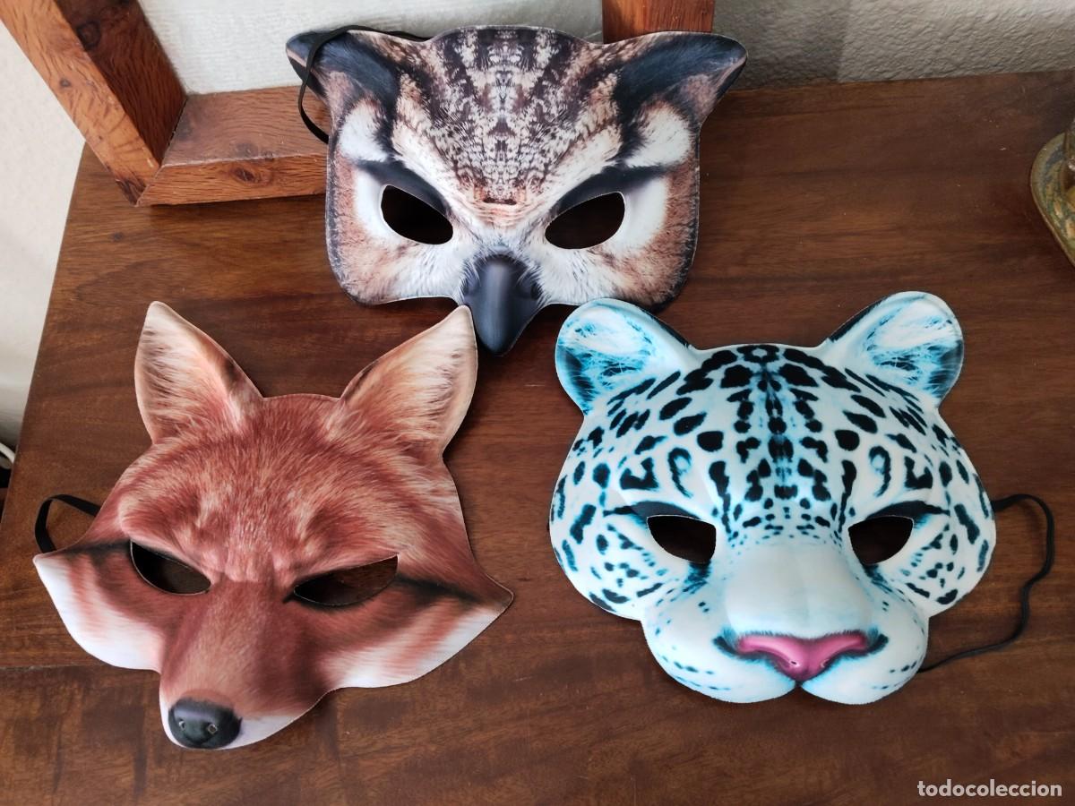 Juguetes antiguos y Juegos de colecci&oacute;n: M&aacute;scaras para Therian. Zorro, B&uacute;ho y Leopardo de las Nieves.