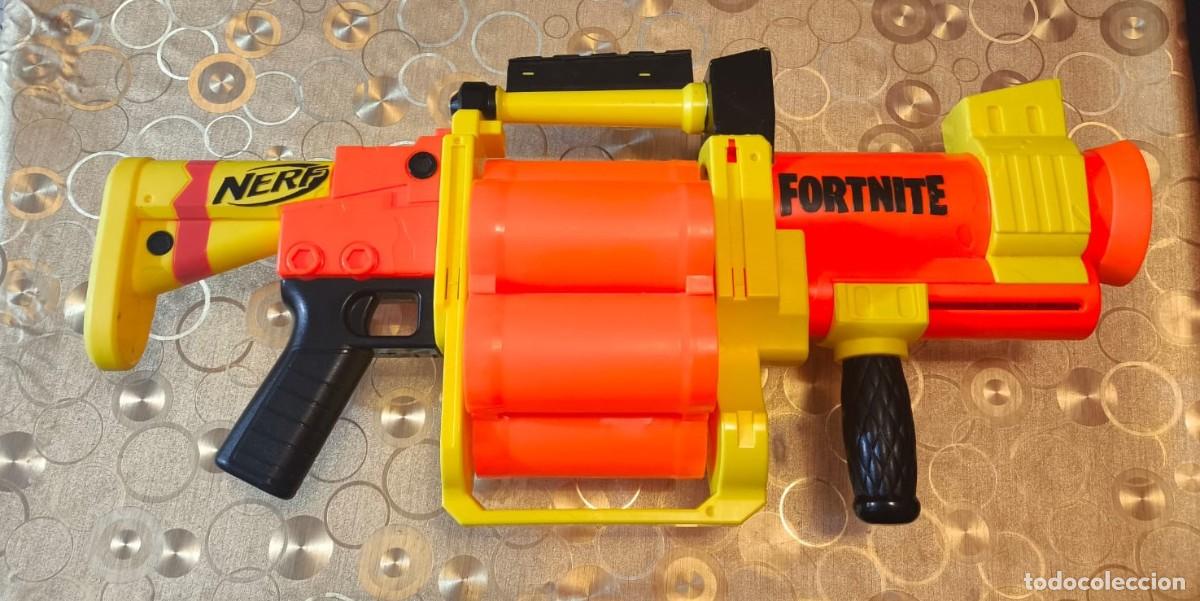 Juguetes antiguos y Juegos de colecci&oacute;n: Nerf Fortnite GL Blaster - Lanzacohetes Tambor Giratorio - Solo Lanzador