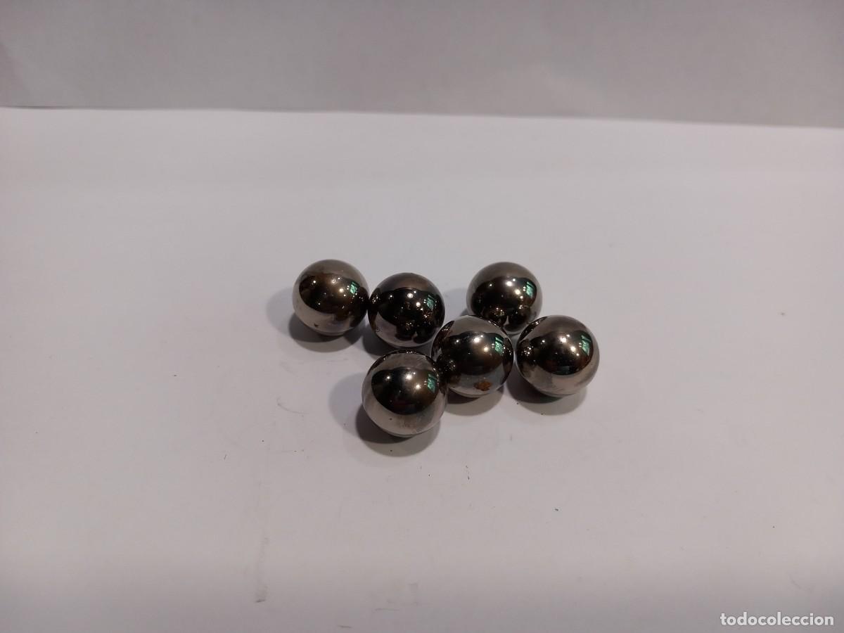 Juguetes antiguos y Juegos de colecci&oacute;n: LOTE DE 6 BOLAS MET&Aacute;LICAS TIPO CANICA PARA JUGUETE / COMPRA M&Iacute;NIMA 5&euro;
