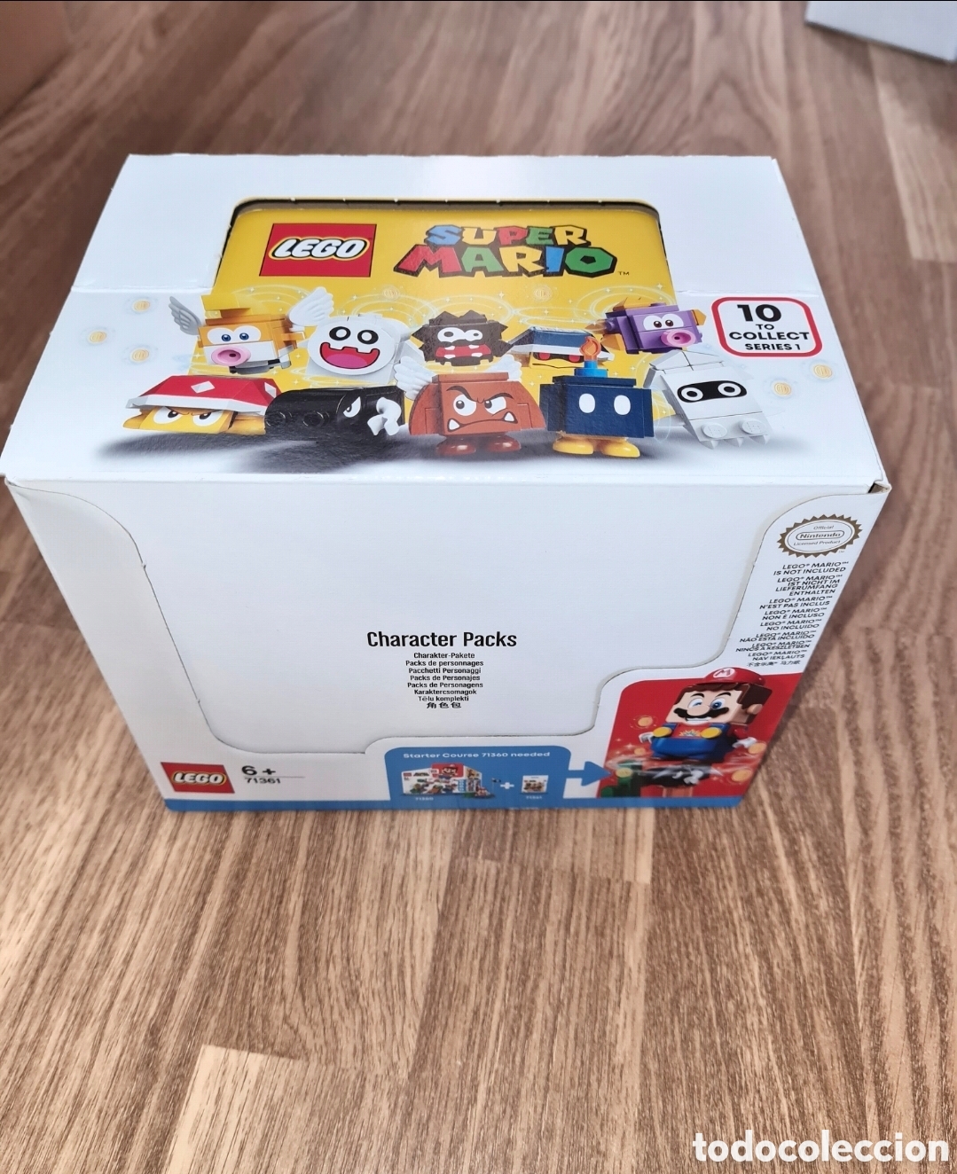Juguetes antiguos y Juegos de colecci&oacute;n: Caja expositor expositora Lego serie 1 Super Mario Bros Nintendo sobres sorpresa vac&iacute;a