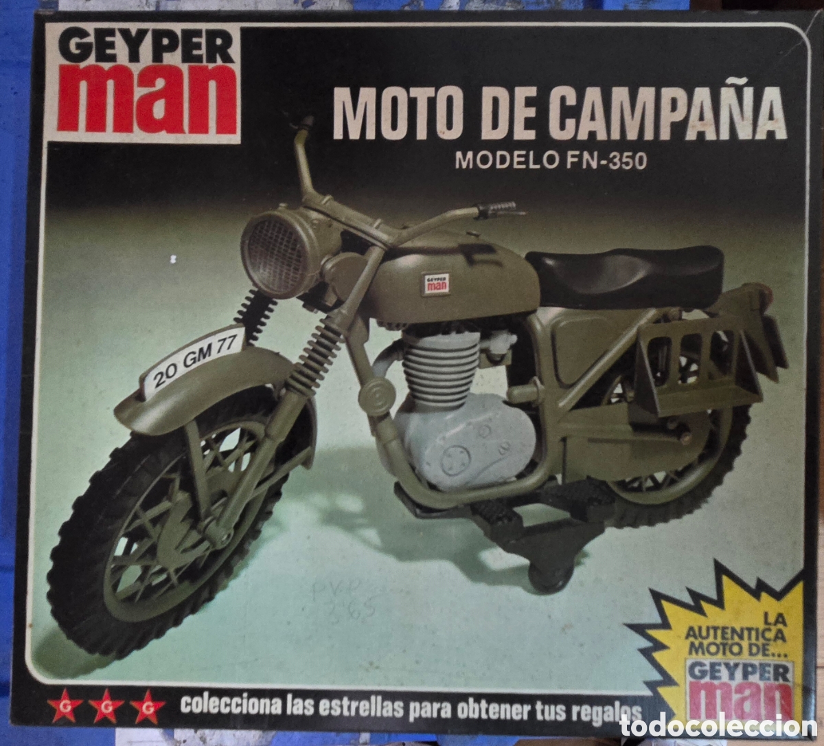 Juguetes antiguos y Juegos de colecci&oacute;n: Moto de campa&ntilde;a geyperman