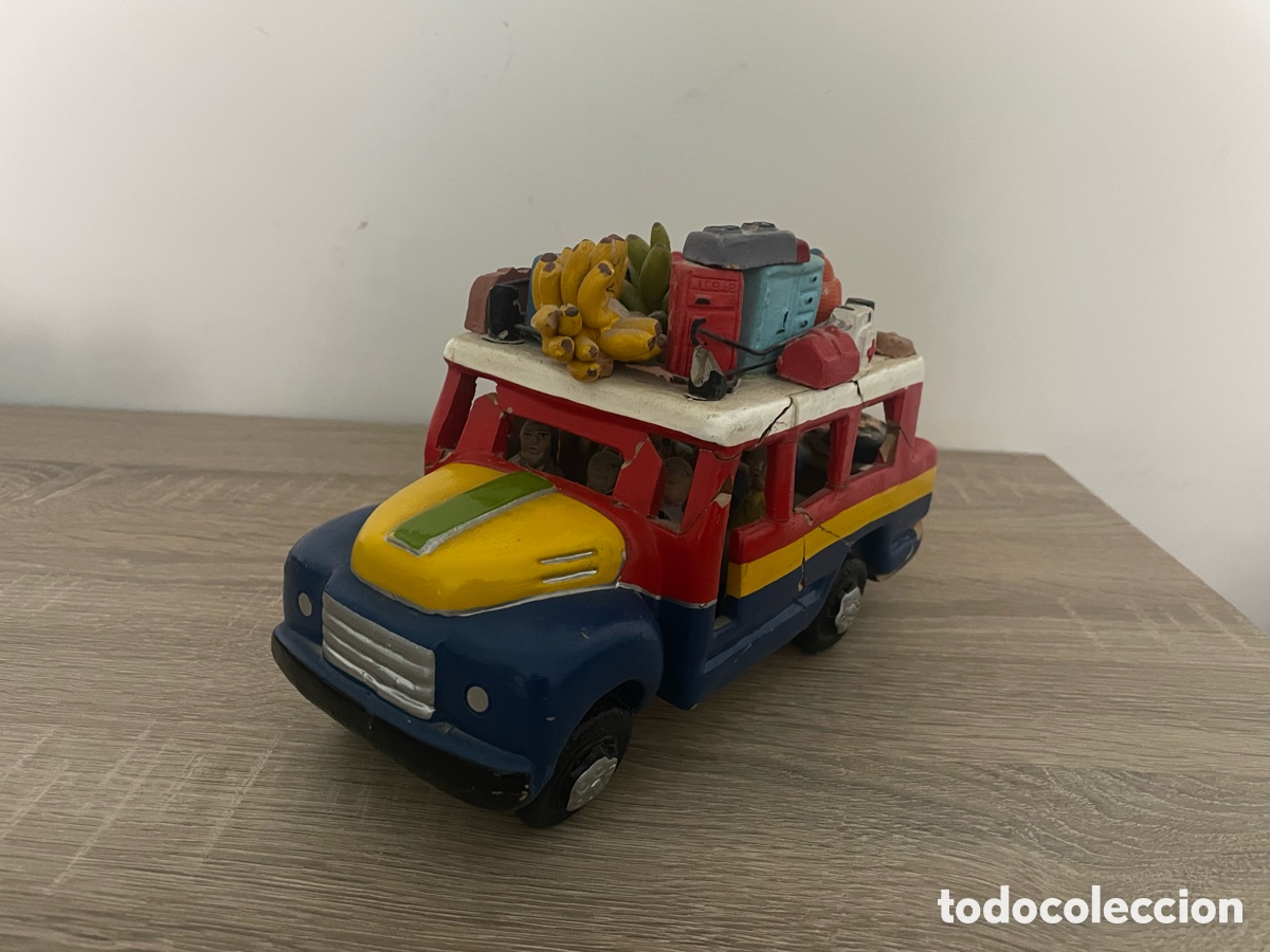 Juguetes antiguos y Juegos de colecci&oacute;n: Chiva Bus Escalera Colombiana Cer&aacute;mica Artesanal 24cm
