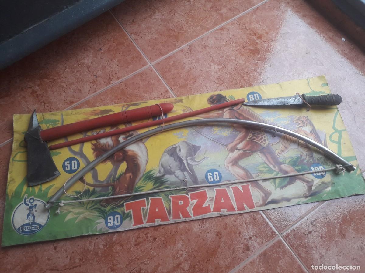 Juguetes antiguos y Juegos de colecci&oacute;n: antiguo juguete de tarzan con todos sus accesorios marca coloma