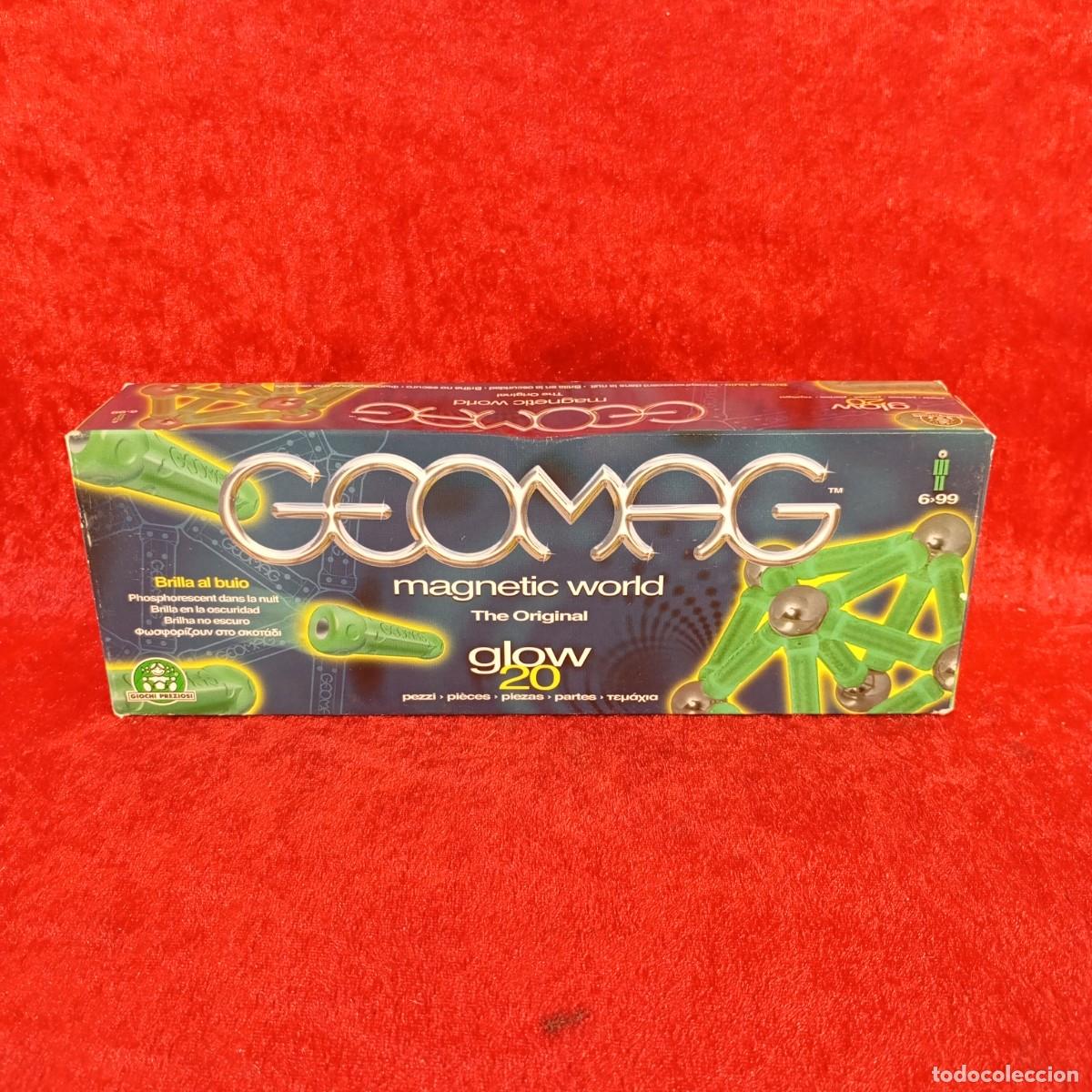 Juguetes antiguos y Juegos de colecci&oacute;n: GEOMAG - MAGNETIC WORLD - THE ORIGINAL - GLOW 20 PIEZAS - BRILLA EN LA OSCURIDAD - NO. 301 / 6220