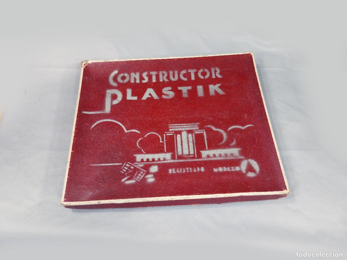 Brinquedos antigos e Jogos de cole&ccedil;&atilde;o: ANTIGUA CAJA DE CONSTRUCCI&Oacute;N DE CASAS DE LADRILLO CONSTRUCTOR PLASTIK MODELO A. BARCELONA