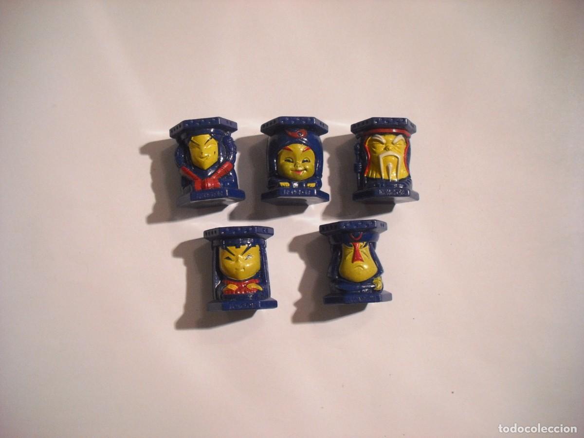 Juguetes antiguos y juegos de colecci&oacute;n: ABATONS TOTEMS TRIBU MONGLOM . LOTE DE 5