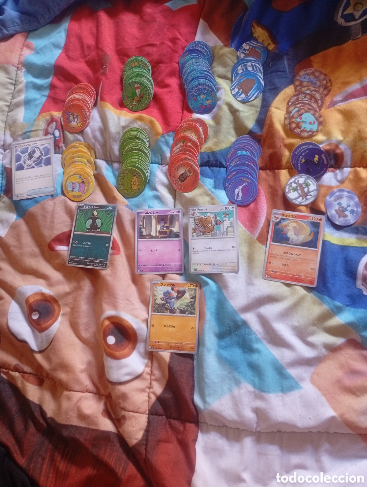 Juguetes antiguos y Juegos de colecci&oacute;n: 176 Tazos de Pok&eacute;mon y 6 cartas de regalo todo original