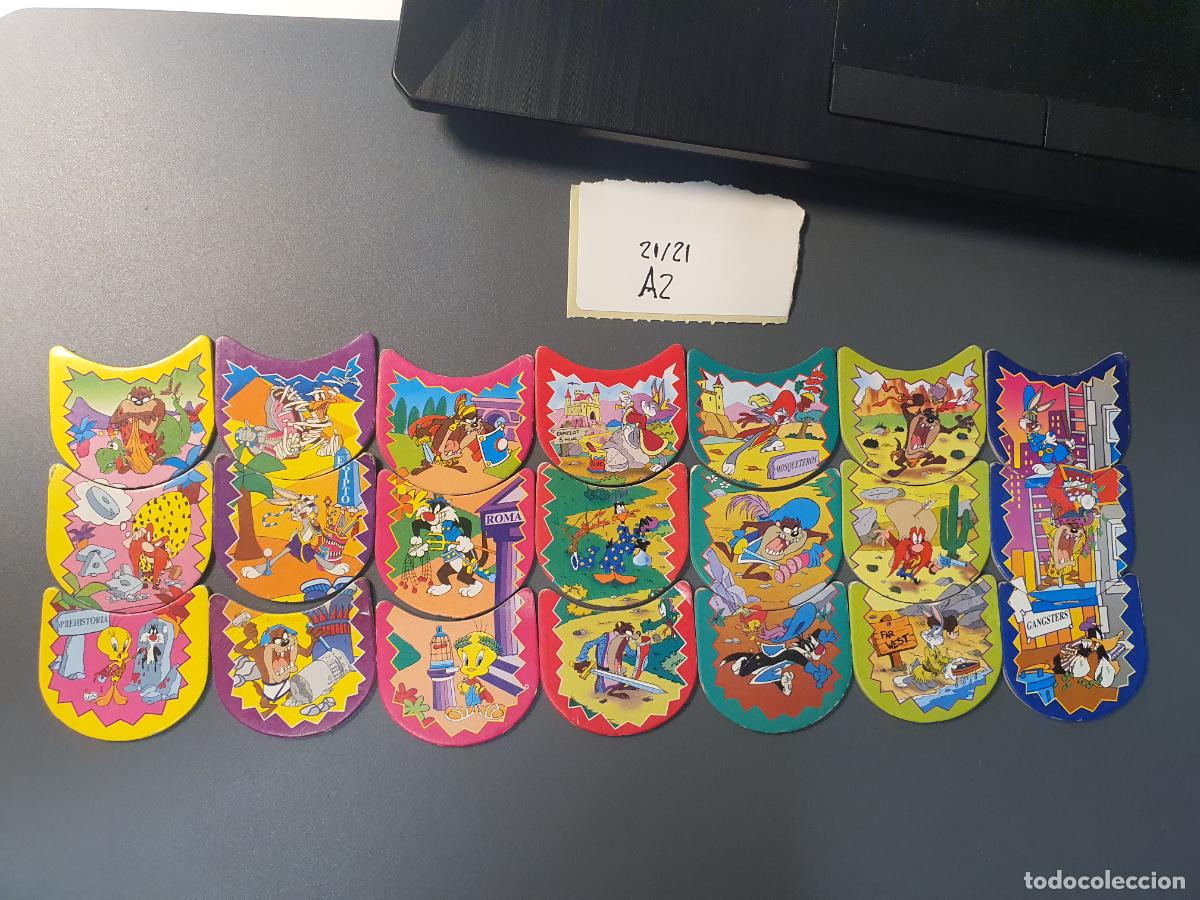 Juguetes antiguos y Juegos de colecci&oacute;n: COLECCION COMPLETA TAZO MATUTANO 1996 - LOKI CHEETOS - LOONEY TUNES - 21 DE 21