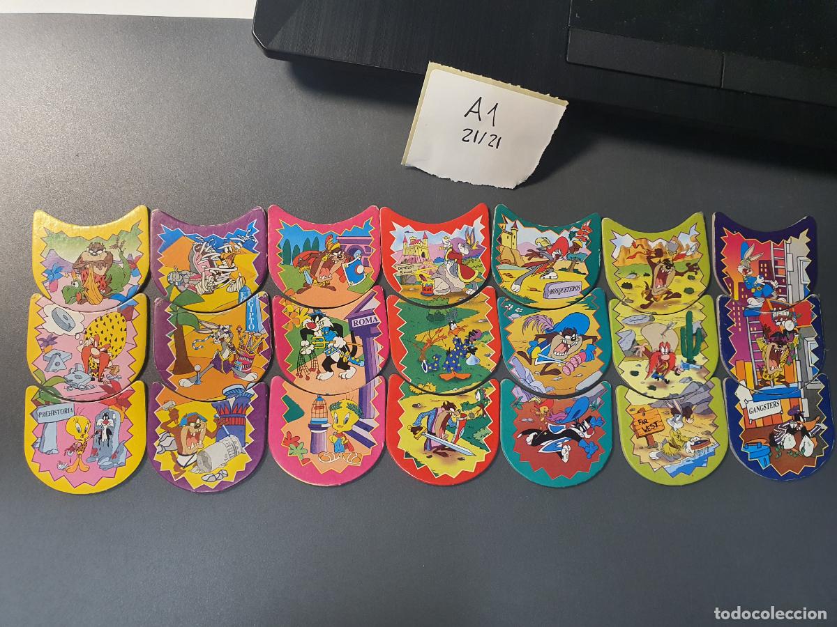 Juguetes antiguos y Juegos de colecci&oacute;n: COLECCION COMPLETA TAZO MATUTANO 1996 - LOKI CHEETOS - LOONEY TUNES - 21 DE 21