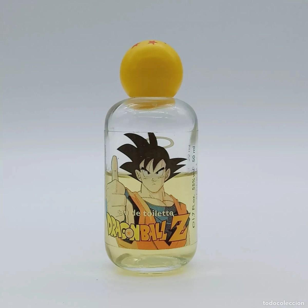Juguetes antiguos y Juegos de colecci&oacute;n: Botella colonia medio vac&iacute;a Eau de toillet Dragon Ball Z 50ml Perfume vintage Spain official