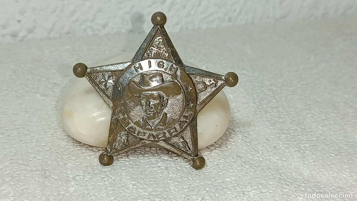 Juguetes antiguos y Juegos de colecci&oacute;n: HEDI : ANTIGUO EMBLEMA JUGUETE ESTRELLA SHERIFF HIGH SERIE TV EL GRAN CHAPARRAL A&Ntilde;OS 60 - 70