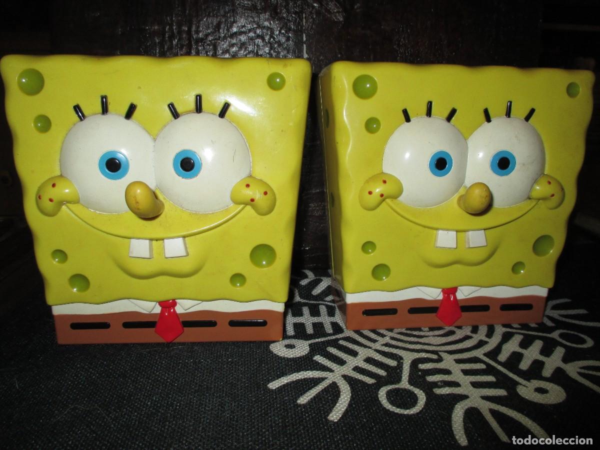 Juguetes antiguos y juegos de colecci&oacute;n: 381- Lote 2 Huchas Bob Esponja (Viacom 2012) - &iexcl;Excelente estado!