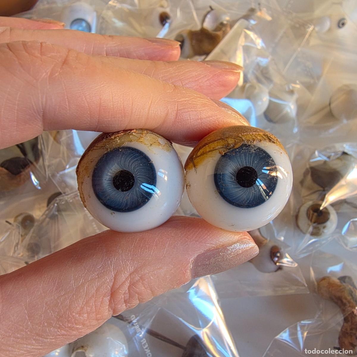 Altes Spielzeug und Spiele: GRAN LOTE m&aacute;s de 20 parejas OJOS para ANTIGUA MU&Ntilde;ECA Repuesto original en CRISTAL VIDRIO soplado