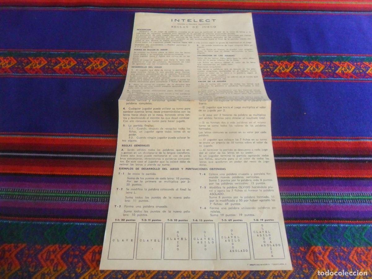 Juguetes antiguos y Juegos de colecci&oacute;n: INSTRUCCIONES INTELECT. CEFA A&Ntilde;OS 70. 34X17 CMS. GR&Aacute;FICAS MINERVA.