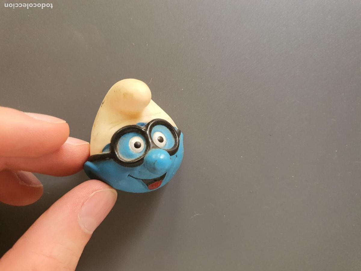 Juguetes antiguos y Juegos de colecci&oacute;n: FIGURA PEYO 1997 LOS PITUFOS CABEZA GOMA