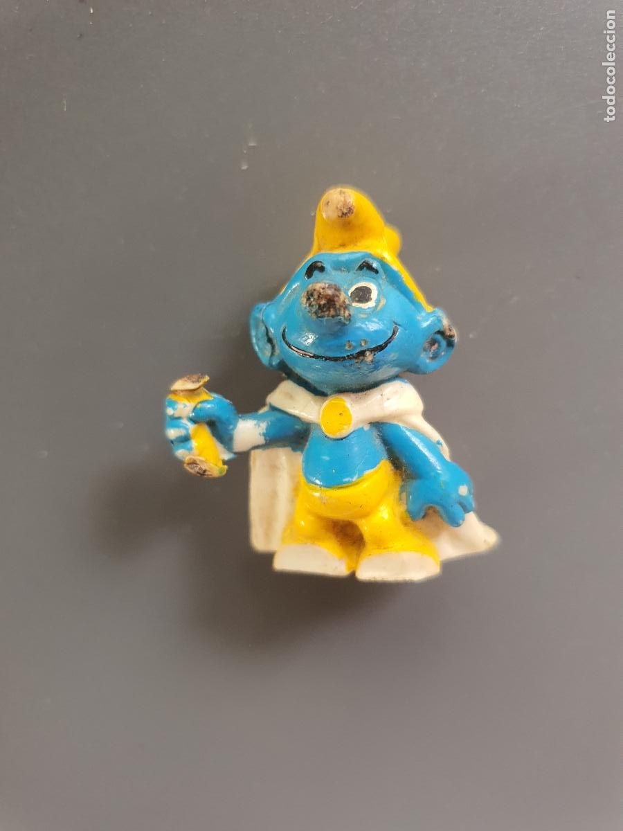 Juguetes antiguos y Juegos de colecci&oacute;n: FIGURA LOS PITUFO ANTIGUA REY PITUFO PITUFOD
