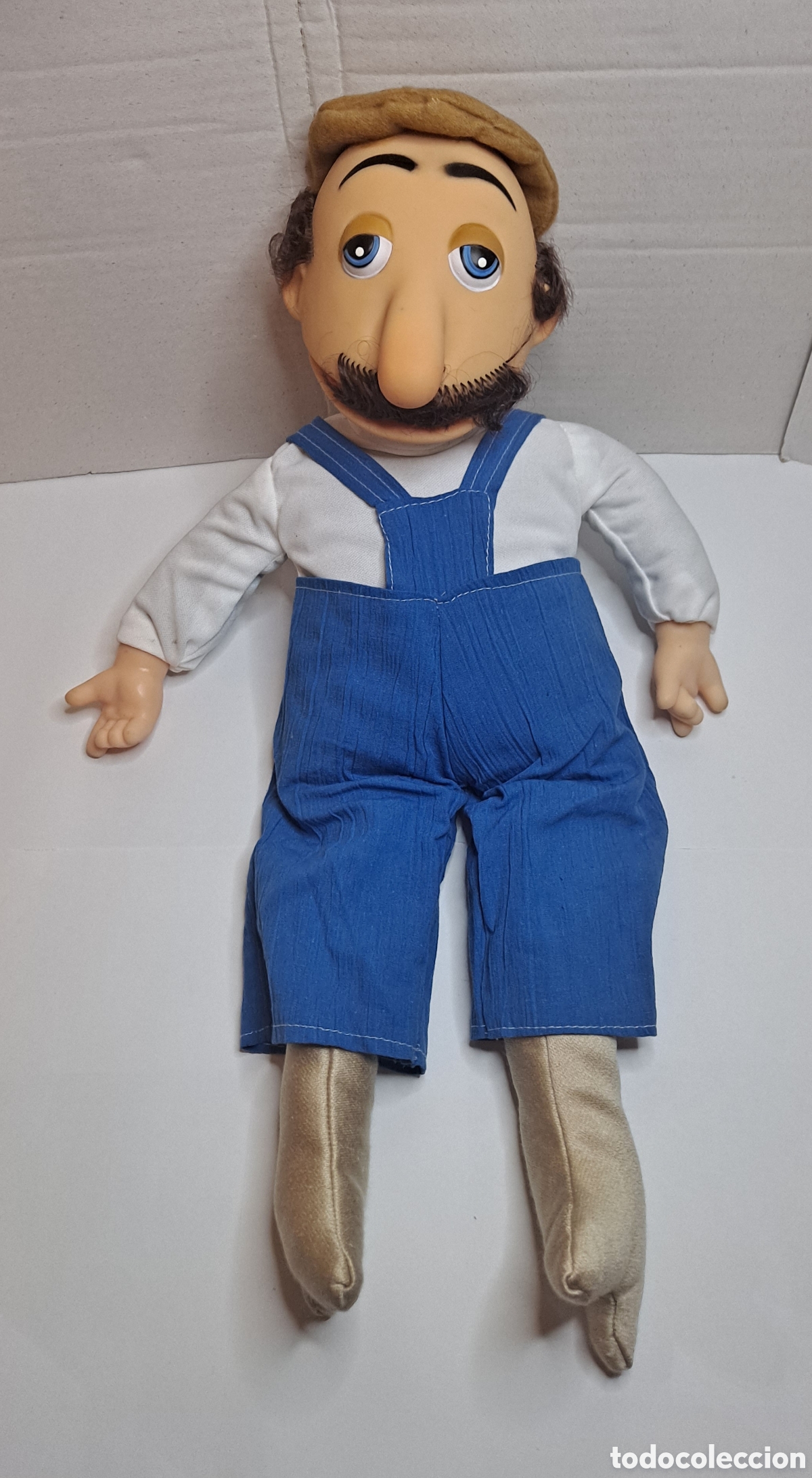 Juguetes antiguos y juegos de colecci&oacute;n: MU&Ntilde;ECO MACARIO. NUEVO. A&Ntilde;OS 80. 60 CM. VENTR&Iacute;LOCUO JOSE LUIS MORENO. SIN ESTRENAR. DIF&Iacute;CIL.