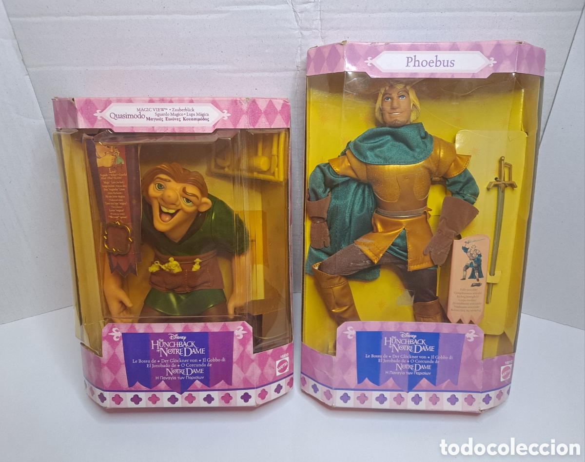 Juguetes antiguos y Juegos de colecci&oacute;n: QUASIMODO + PHOEBUS. EL JOROBADO DE NOTRE DAME. DISNEY. NUEVOS EN CAJA. MATTEL 1995.