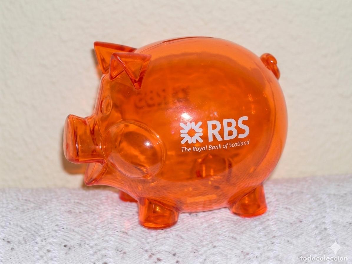 Juguetes antiguos y Juegos de colecci&oacute;n: Hucha Cerdito Transparente de BANCO DE ESCOCIA / RBS