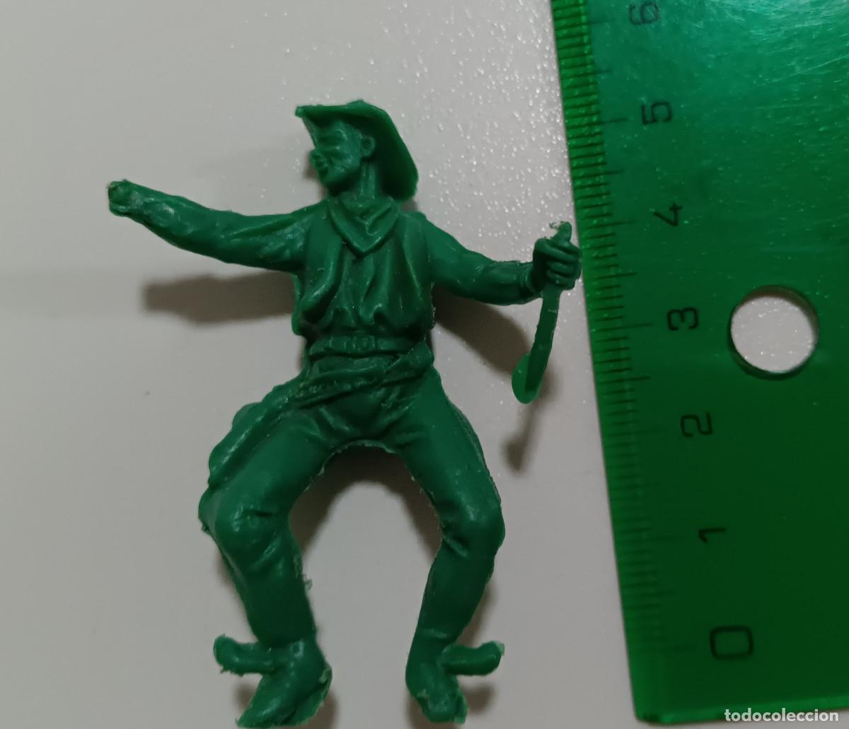 Juguetes antiguos y Juegos de colecci&oacute;n: figura vaquero antigua monocroma mu&ntilde;eco escala far west