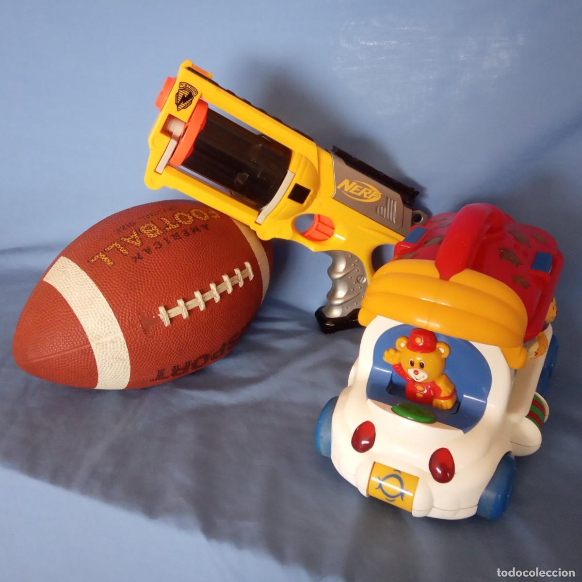 Altes Spielzeug und Spiele: Lote de juguetes varios &ndash; Rugby / Nerf / Chicco