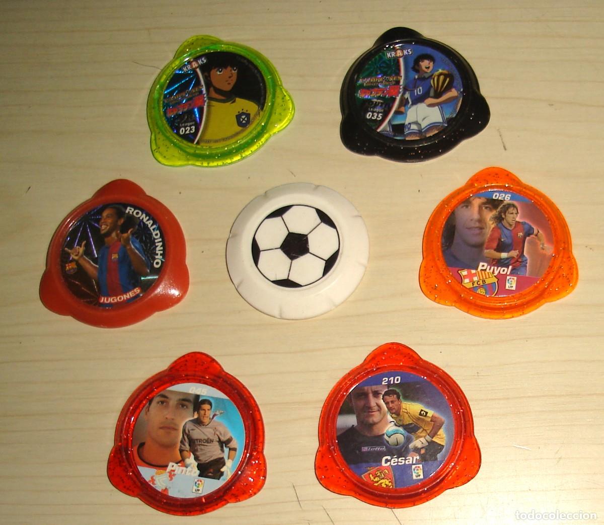 Juguetes antiguos y Juegos de colecci&oacute;n: Lote tazos de Futbol Oliver y Benji Campeones y Liga espa&ntilde;ola