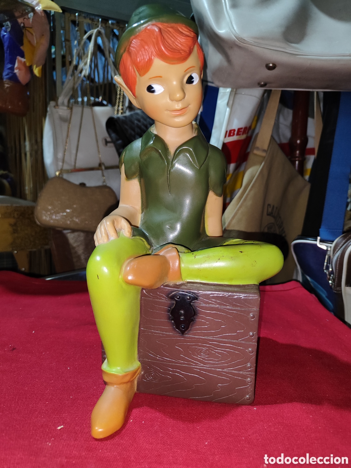 Juguetes antiguos y Juegos de colecci&oacute;n: Gran hucha de goma de Peter pan Marcada VIAL