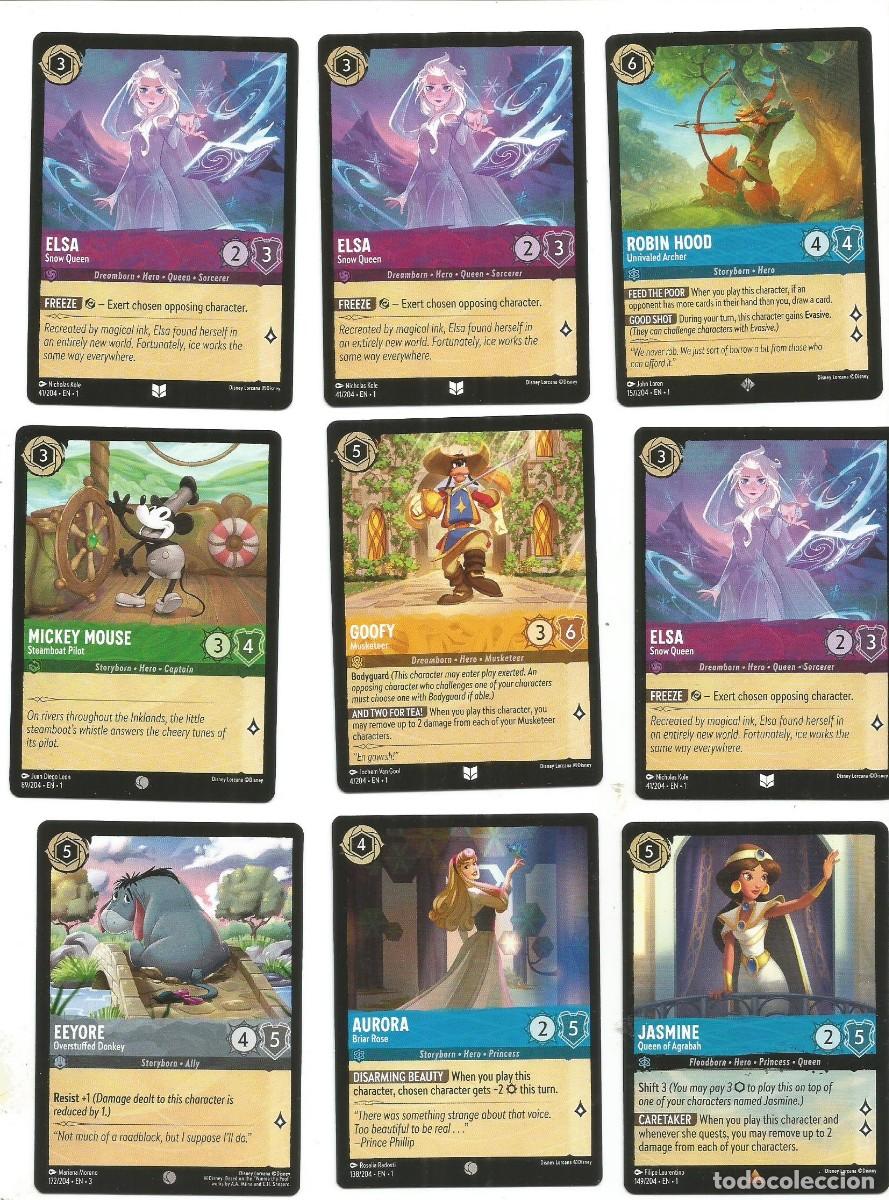 Jouets Anciens et Jeux de collection: LORCANA - LOTE DE 9 CARTAS - MICKEY...