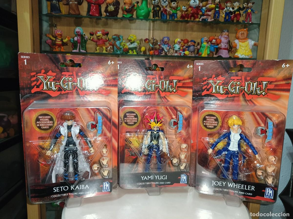 Juguetes antiguos y Juegos de colecci&oacute;n: OCASION 3 BLISTER FIGURAS YU-GI-OH! SET 1 COMPLETO SETO KAIBA, YAMI YUGI Y JOEY WHEELER. BIZAK 2020