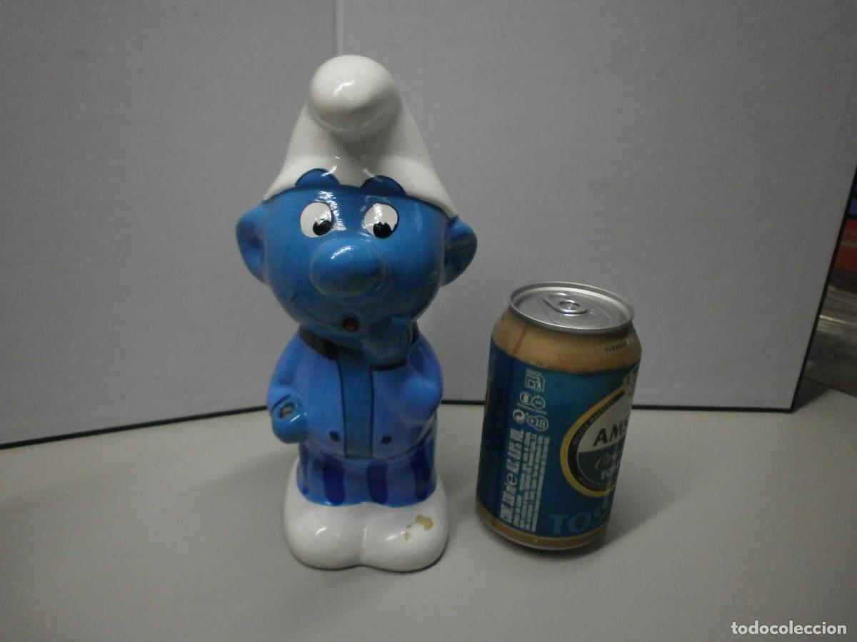 Juguetes antiguos y Juegos de colecci&oacute;n: hucha pitufo de ceramica a&ntilde;os 80