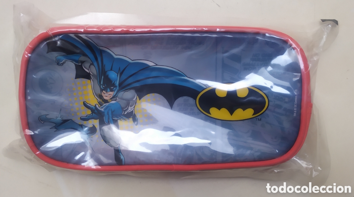 Juguetes antiguos y Juegos de colecci&oacute;n: Estuche lapicero a estrenar de Batman - Publicidad de Nestl&eacute;, mide 21x11 cm.