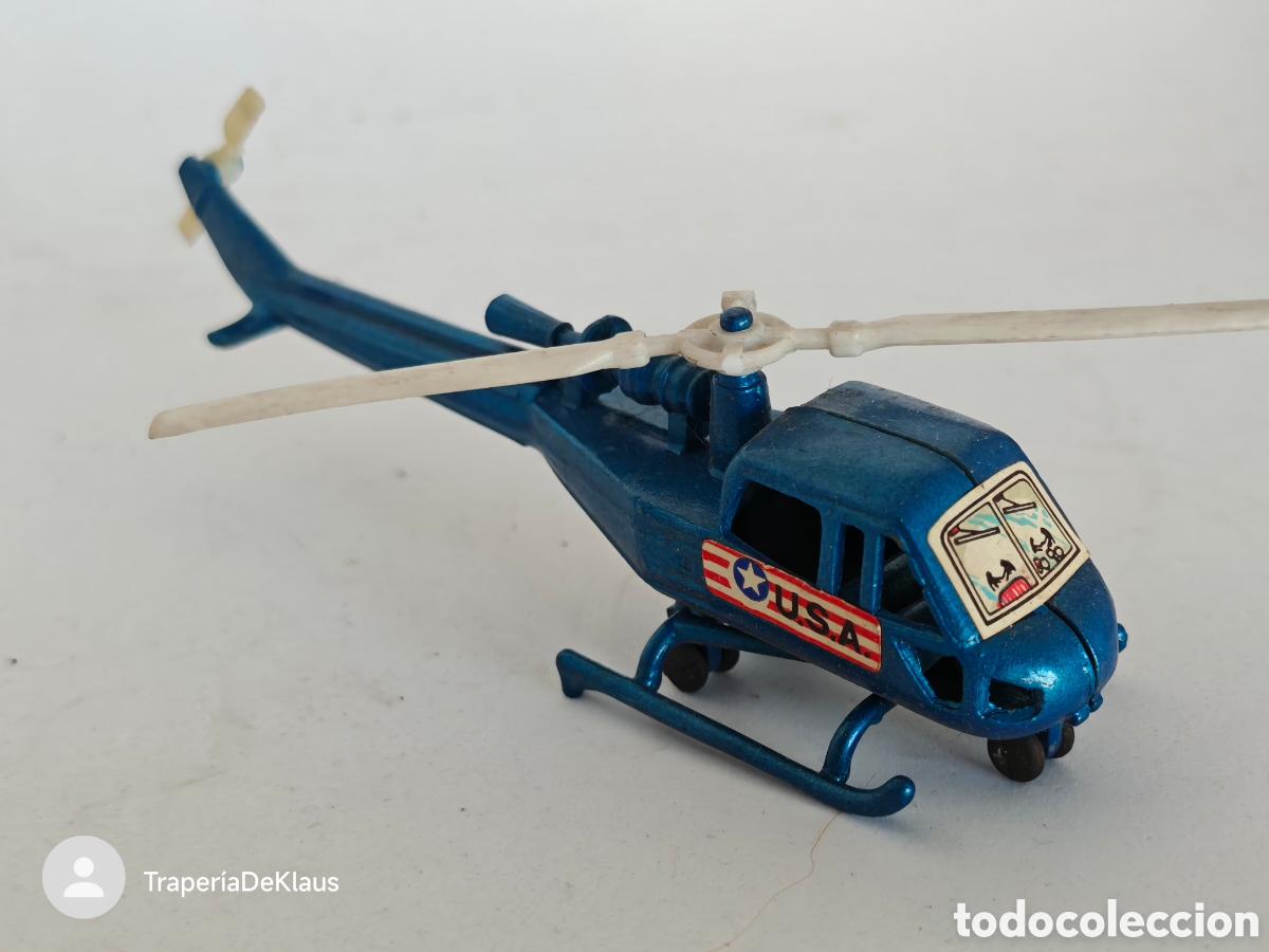 Juguetes antiguos y Juegos de colecci&oacute;n: antiguo helic&oacute;ptero militar en metal - car240