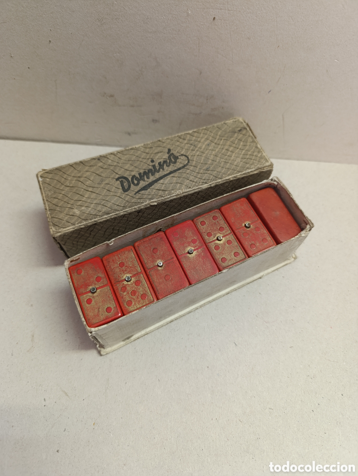 Brinquedos antigos e Jogos de cole&ccedil;&atilde;o: JUEGO DE DOMIN&Oacute; EN MADERA, CAJA ORIGINAL.
