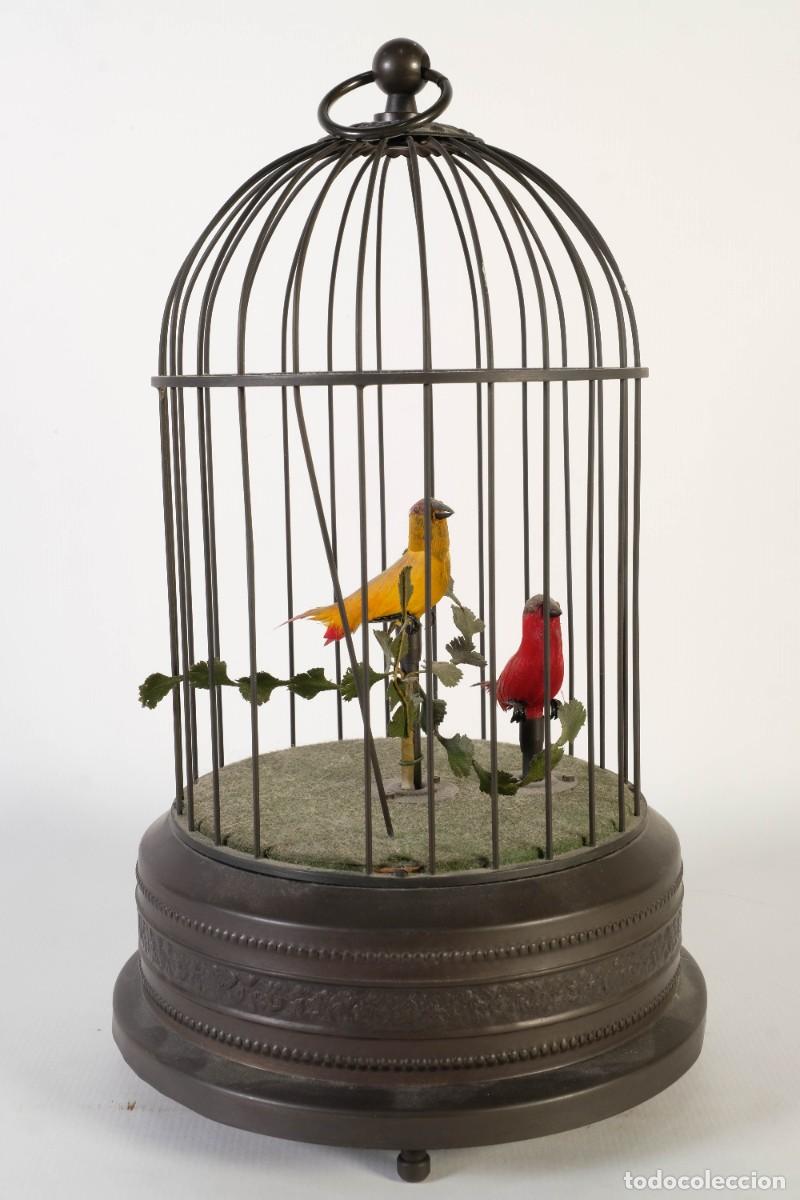 Juguetes antiguos y Juegos de colecci&oacute;n: P&Aacute;JAROS AUT&Oacute;MATAS CANTORES ALEMANIA HACIA 1900 - FUNCIONA