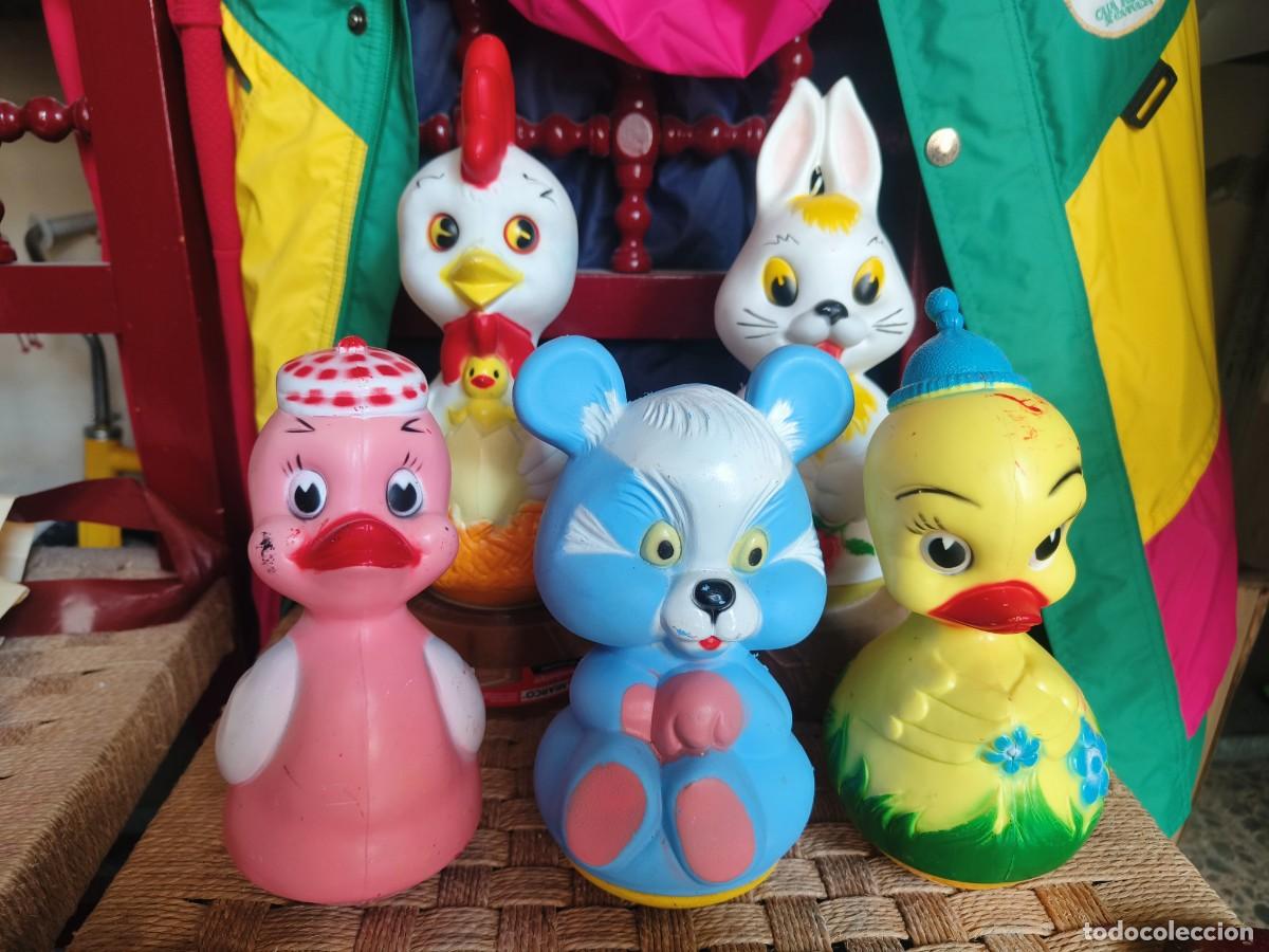 Juguetes antiguos y Juegos de colecci&oacute;n: Ocasion coleccionistas ! 5 antiguos juguetes Tentetiesos tente tiesos vintage a&ntilde;os 70 80 quiosco