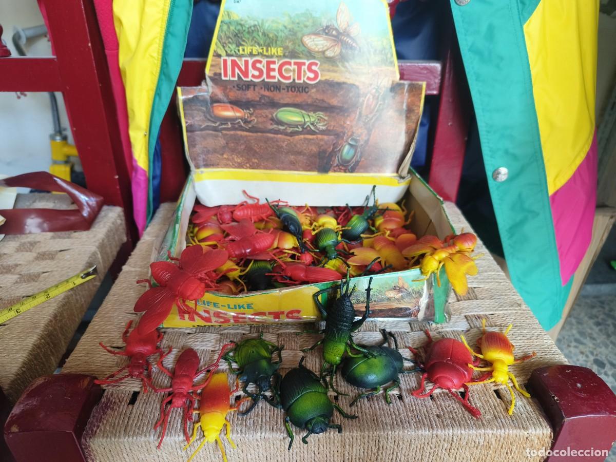 Juguetes antiguos y Juegos de colecci&oacute;n: Caja vintage kiosco a&ntilde;os 70 80 display goma 80 Insects no gigantor Ben Cooper Imperial Jiggler